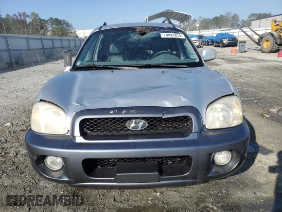 2003 Hyundai Santa Fe GLS with VIN KM8SC13E93U521854, listed as a Copart auction lot 74481814 with 242,069 mi miles and Salvage Title. Bid and sale history available at carsss.com. Image 5.