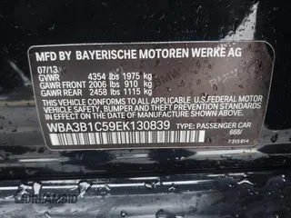2014 BMW 3 Series 320i with VIN WBA3B1C59EK130839, listed as a IAAI auction lot 41225364 with 131,312 mi miles. Bid and sale history available at carsss.com. Image 9.
