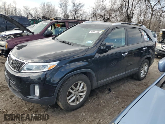 2014 Kia Sorento LX with VIN 5XYKT4A69EG434283, listed as a Copart auction lot 42693325 with 191,737 mi miles and Salvage Title. Bid and sale history available at carsss.com. Image 1.