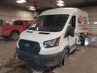 2023 Ford Transit Cargo with VIN 1FTBR1C80PKB95490, listed as a IAAI auction lot 41366493 with 17,450 mi miles and . Bid and sale history available at DreamBid. Image 2.