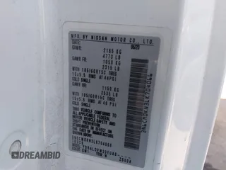 2020 Nissan NV200 SV with VIN 3N6CM0KN3LK704066, listed as a IAAI auction lot 42431310 with 198,481 mi miles and . Bid and sale history available at DreamBid. Image 9.