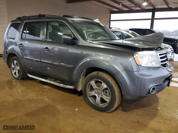2012 Honda Pilot EX-L with VIN 5FNYF3H54CB032653, listed as a Copart auction lot 44942315 with 0 mi miles and Salvage Title. Bid and sale history available at carsss.com. Image 4.