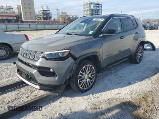 2022 Jeep Compass (RED) Edition with VIN 3C4NJDCB6NT104896, listed as a Copart auction lot 46656795 with 56,172 mi miles and Salvage Title. Bid and sale history available at DreamBid. Image 1.
