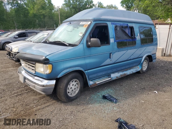 1994 Ford Econoline Cargo with VIN 1FDEE14NXRHA10337, listed as a Copart auction lot 55413265 with Not Provided miles and Salvage Title. Bid and sale history available at carsss.com. Image 1.