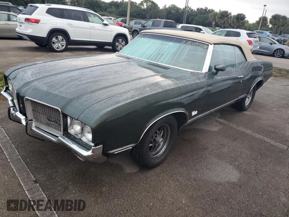 1971 Oldsmobile Cutlass with VIN 342671M222369, listed as a Copart auction lot 75074494 with Not Provided miles and Salvage Title. Bid and sale history available at DreamBid. Image 1.