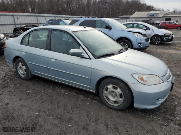 2005 Honda Civic Hybrid with VIN JHMES95695S001255, listed as a Copart auction lot 44140845 with 201,297 mi miles and Clean Title. Bid and sale history available at carsss.com. Image 4.