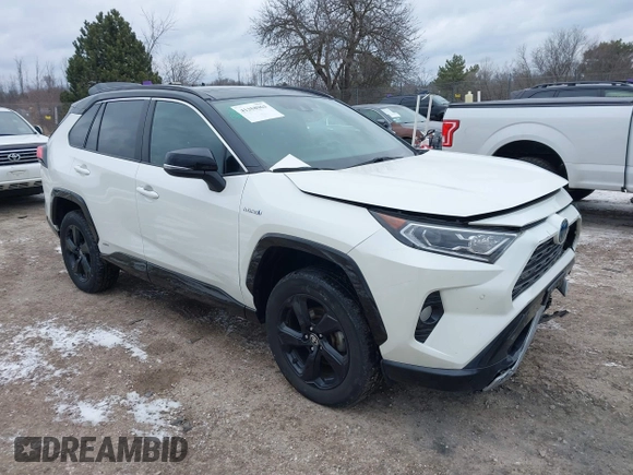 2021 Toyota RAV4 Hybrid XSE with VIN 4T3E6RFVXMU032368, listed as a IAAI auction lot 41358963 with 69,337 mi miles and . Bid and sale history available at DreamBid. Image 1.