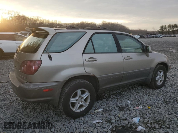 2000 Lexus RX 300 with VIN JT6HF10UXY0164837, listed as a Copart auction lot 83359744 with 187,631 mi miles and Salvage Title. Bid and sale history available at carsss.com. Image 3.