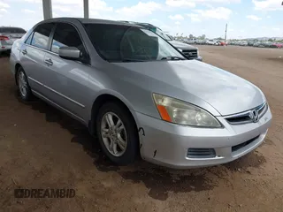 2007 Honda Accord LX SE with VIN JHMCM563X7C004340, listed as a IAAI auction lot 42750594 with 165,143 mi miles and . Bid and sale history available at DreamBid. Image 1.