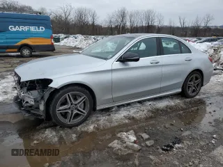 2019 Mercedes-Benz C 300 with VIN WDDWF8EB6KR516773, listed as a Copart auction lot 44393105 with 48,991 mi miles and Salvage Title. Bid and sale history available at carsss.com. Image 1.