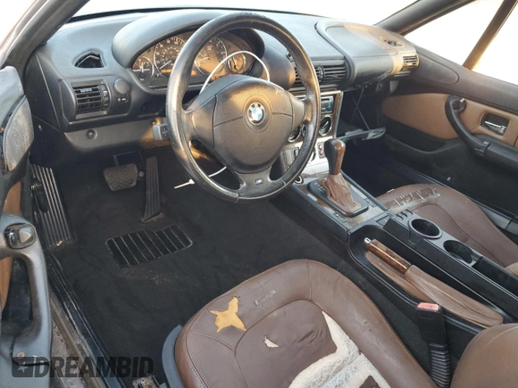 2001 BMW Z3 2.5i with VIN WBACN33441LM02664, listed as a Copart auction lot 76189564 with 90,136 mi miles and Salvage Title. Bid and sale history available at carsss.com. Image 8.
