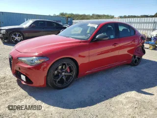 2018 Alfa Romeo Giulia Ti Sport with VIN ZARFAECN2J7596268, listed as a Copart auction lot 73506504 with 69,088 mi miles and Salvage Title. Bid and sale history available at carsss.com. Image 1.