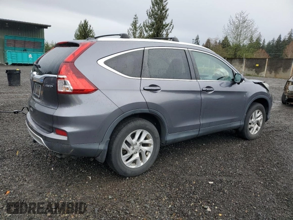 2015 Honda CR-V EX-L with VIN 2HKRM4H79FH661218, listed as a Copart auction lot 52257225 with 107,587 mi miles and Salvage Title. Bid and sale history available at carsss.com. Image 3.