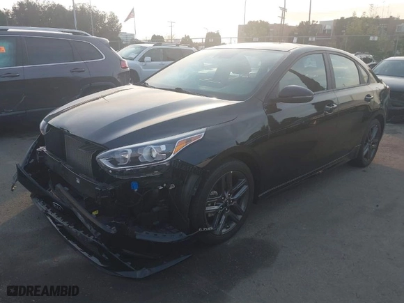 2021 Kia Forte GT-Line with VIN 3KPF34AD0ME412510, listed as a IAAI auction lot 41402163 with NaN miles. Bid and sale history available at carsss.com. Image 2.