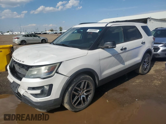 2016 Ford Explorer Sport with VIN 1FM5K8GT1GGA76337, listed as a Copart auction lot 56065885 with 155,258 mi miles and Salvage title. Bid and sale history available at DreamBid. Image 1.