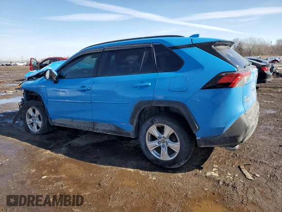 2021 Toyota RAV4 Hybrid XLE with VIN 4T3RWRFV0MU048192, listed as a Copart auction lot 46484215 with 46,942 mi miles and Salvage Title. Bid and sale history available at carsss.com. Image 2.