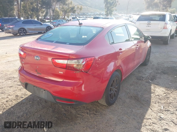 2013 Kia Rio LX with VIN KNADM4A30D6152690, listed as a IAAI auction lot 41966042 with 102,572 mi miles. Bid and sale history available at carsss.com. Image 4.