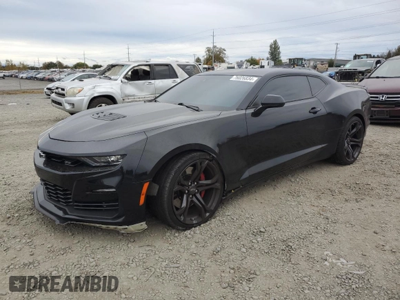 2020 Chevrolet Camaro 2SS with VIN 1G1FG1R77L0144055, listed as a Copart auction lot 76026834 with 46,973 mi miles and Salvage Title. Bid and sale history available at carsss.com. Image 1.