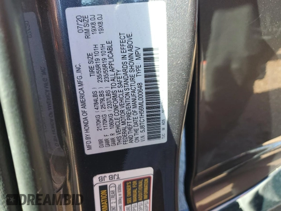 2021 Acura RDX Technology z VIN 5J8TC1H56ML000648, wystawiony jako Copart lot #46293425 z przebiegiem 53 538 mil mil oraz Szkoda całkowita • Salvage title. Historia ofert i sprzedaży dostępna na DreamBid. Obrazek 14.