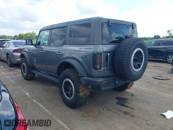 2024 Ford Bronco Outer Banks z VIN 1FMDE8BHXRLA40761, wystawiony jako IAAI lot #42704734 z przebiegiem 22 706 mil mil oraz . Historia ofert i sprzedaży dostępna na DreamBid. Obrazek 3.