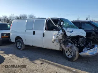 2014 Chevrolet Express Cargo Van with VIN 1GCWGFCB9E1137591, listed as a Copart auction lot 85784424 with 0 mi miles and Salvage Title. Bid and sale history available at carsss.com. Image 4.