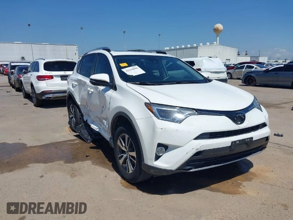 2018 Toyota RAV4 XLE with VIN JTMWFREV7JJ199383, listed as a IAAI auction lot 41859890 with 41,408 mi miles. Bid and sale history available at carsss.com. Image 1.