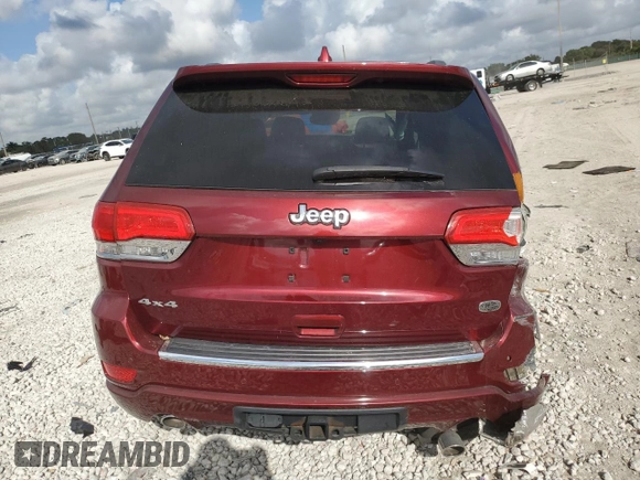 2020 Jeep Grand Cherokee Overland with VIN 1C4RJFCGXLC204095, listed as a Copart auction lot 43705155 with 34,569 mi miles and Non repairable. Bid and sale history available at DreamBid. Image 6.