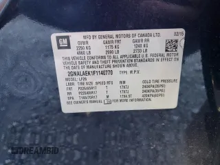 2015 Chevrolet Equinox LS with VIN 2GNALAEK1F1140770, listed as a Copart auction lot 47047295 with 179,170 mi miles and Salvage Title. Bid and sale history available at carsss.com. Image 16.