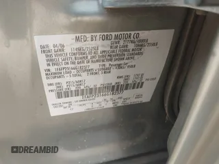 2006 Ford Five Hundred SE с VIN 1FAFP23166G182377, выставлен на аукционе IAAI как лот 42361940 с пробегом 219 462 миль миль и . История ставок и продаж доступна на DreamBid. Изображение 9.