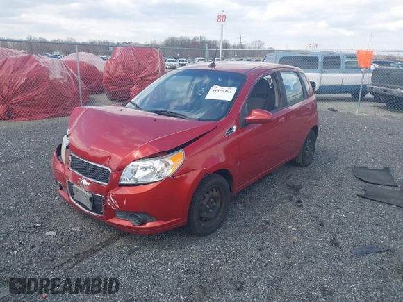 2009 Chevrolet Aveo 1LT with VIN KL1TD66E89B628730, listed as a IAAI auction lot 41890401 with 174,673 mi miles and . Bid and sale history available at DreamBid. Image 17.
