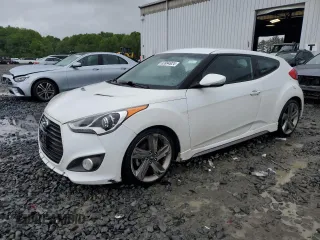 2015 Hyundai Veloster Turbo with VIN KMHTC6AE9FU230926, listed as a Copart auction lot 53994924 with 111,692 mi miles and Salvage Title. Bid and sale history available at carsss.com. Image 1.