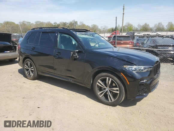 2022 BMW X7 xDrive40i z VIN 5UXCW2C07N9L74738, wystawiony jako Copart lot #53938795 z przebiegiem Nie podano mil oraz Szkoda całkowita • Salvage title. Historia ofert i sprzedaży dostępna na DreamBid. Obrazek 4.