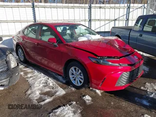 2025 Toyota Camry LE с VIN 4T1DBADK3SU011319, выставлен на аукционе IAAI как лот 41430879 с пробегом 2 366 миль миль и . История ставок и продаж доступна на DreamBid. Изображение 1.