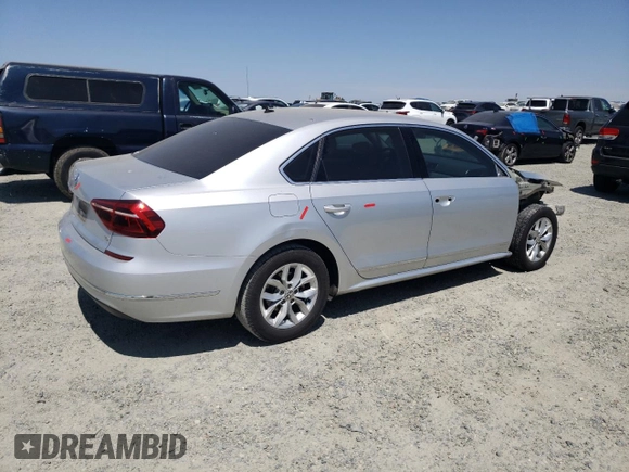 2017 Volkswagen Passat S with VIN 1VWAT7A30HC083255, listed as a Copart auction lot 60651695 with 153,879 mi miles and Salvage title. Bid and sale history available at DreamBid. Image 3.