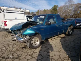 1996 Ford Ranger XL with VIN 1FTCR14U3TTA64932, listed as a Copart auction lot 88159905 with 119,692 mi miles and Salvage Title. Bid and sale history available at carsss.com. Image 1.