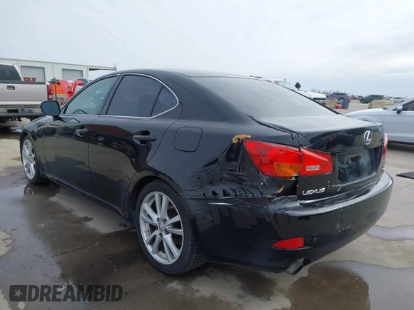 2006 Lexus IS 250 Manual with VIN JTHBK262865011815, listed as a IAAI auction lot 41309039 with 230,942 mi miles. Bid and sale history available at carsss.com. Image 3.