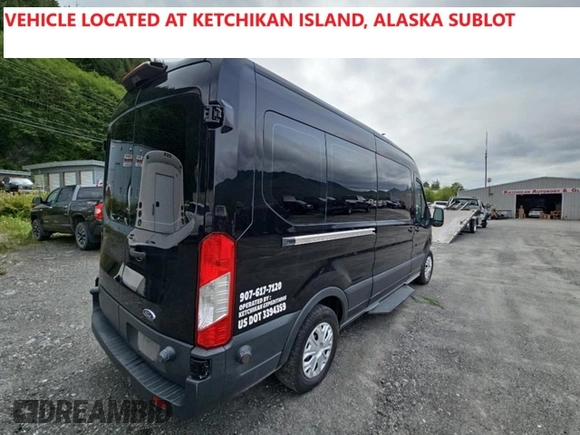 2018 Ford Transit Passenger XL with VIN 1FBAX2CM3JKA84979, listed as a Copart auction lot 59193135 with 65,920 mi miles and Salvage title. Bid and sale history available at DreamBid. Image 3.