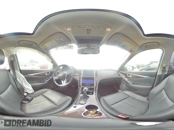 2018 Infiniti Q50 Luxe with VIN JN1EV7AP3JM357617, listed as a Copart auction lot 54531715 with 103,373 mi miles and Salvage title. Bid and sale history available at DreamBid. Image 14.