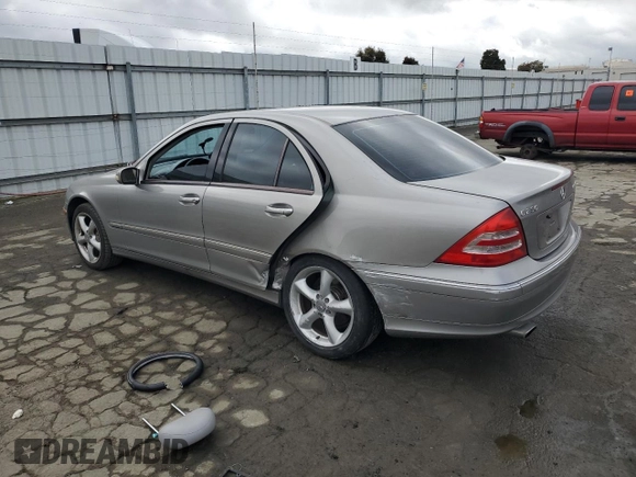 2004 Mercedes-Benz C 230 Kompressor with VIN WDBRF40J54A623277, listed as a Copart auction lot 45769675 with 166,842 mi miles and Salvage Title. Bid and sale history available at DreamBid. Image 2.