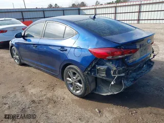 2017 Hyundai Elantra Limited with VIN 5NPD84LF2HH189735, listed as a IAAI auction lot 41398786 with 63,911 mi miles. Bid and sale history available at carsss.com. Image 3.