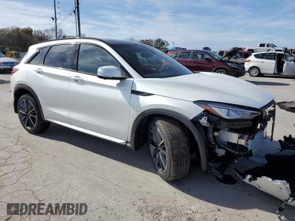 2024 Infiniti QX50 Sport with VIN 3PCAJ5FA4RF109896, listed as a Copart auction lot 78704354 with 2,170 mi miles and Salvage title. Bid and sale history available at DreamBid. Image 4.
