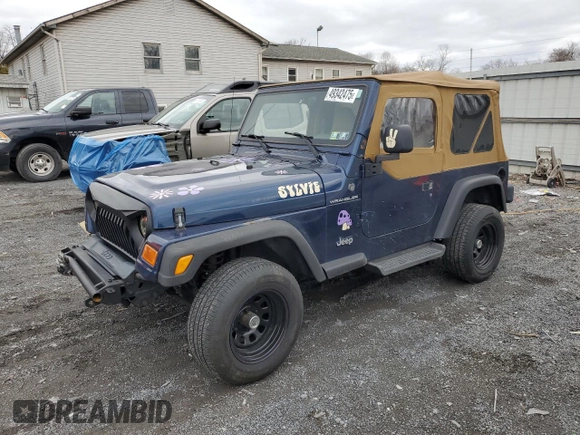 2001 Jeep Wrangler SE with VIN 1J4FA29P41P303093, listed as a Copart auction lot 49342475 with 193,768 mi miles and Salvage Title. Bid and sale history available at carsss.com. Image 1.