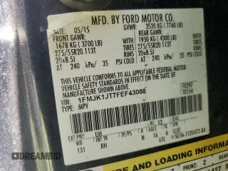 2015 Ford Expedition Max XLT with VIN 1FMJK1JT7FEF43088, listed as a Copart auction lot 64259455 with 135,522 mi miles and Salvage title. Bid and sale history available at DreamBid. Image 13.