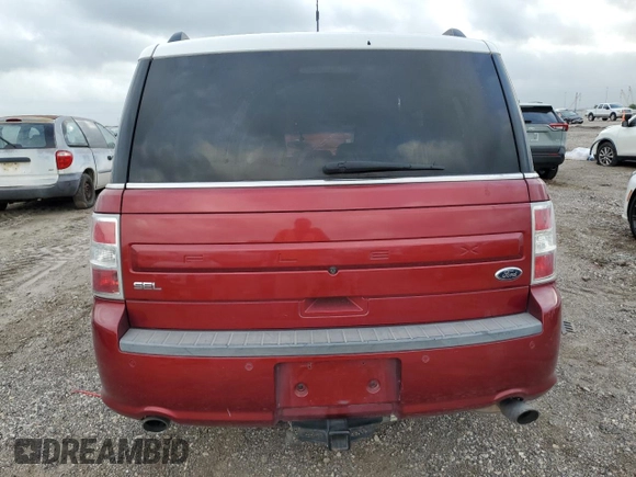 2013 Ford Flex SEL z VIN 2FMGK5C83DBD38371, wystawiony jako Copart lot #50959765 z przebiegiem Nie podano mil oraz Szkoda całkowita • Salvage title. Historia ofert i sprzedaży dostępna na DreamBid. Obrazek 6.
