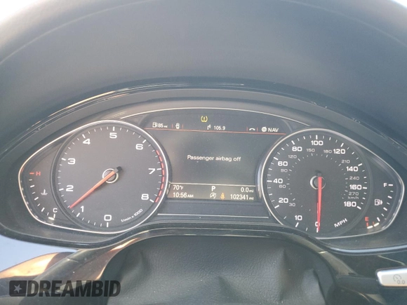 2016 Audi A8 3.0T with VIN WAU34AFD8GN009945, listed as a Copart auction lot 88804115 with 102,341 mi miles and Salvage Title. Bid and sale history available at DreamBid. Image 9.