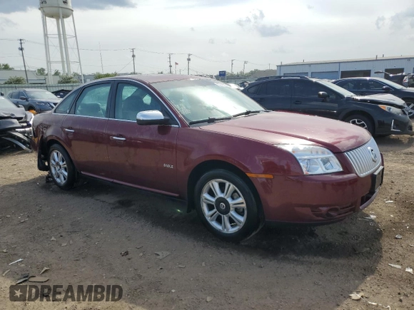 2008 Mercury Sable Premier with VIN 1MEHM42W68G612625, listed as a Copart auction lot 57071955 with Not provided miles and Salvage title. Bid and sale history available at DreamBid. Image 4.