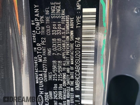 2025 Hyundai Kona SEL Convenience with VIN KM8HCCAB0SU201674, listed as a Copart auction lot 80326934 with 176 mi miles and Salvage Title. Bid and sale history available at DreamBid. Image 14.