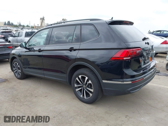 2024 Volkswagen Tiguan S with VIN 3VVRB7AX1RM175360, listed as a IAAI auction lot 42196560 with 5,133 mi miles and . Bid and sale history available at DreamBid. Image 3.