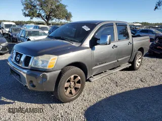 2007 Nissan Titan XE with VIN 1N6BA07A17N243282, listed as a Copart auction lot 41391925 with 158,843 mi miles and Salvage Title. Bid and sale history available at carsss.com. Image 1.