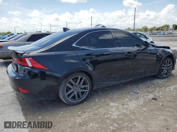 2015 Lexus IS 350 with VIN JTHBE1D25F5016197, listed as a Copart auction lot 55535365 with 56,987 mi miles and Salvage title. Bid and sale history available at DreamBid. Image 3.